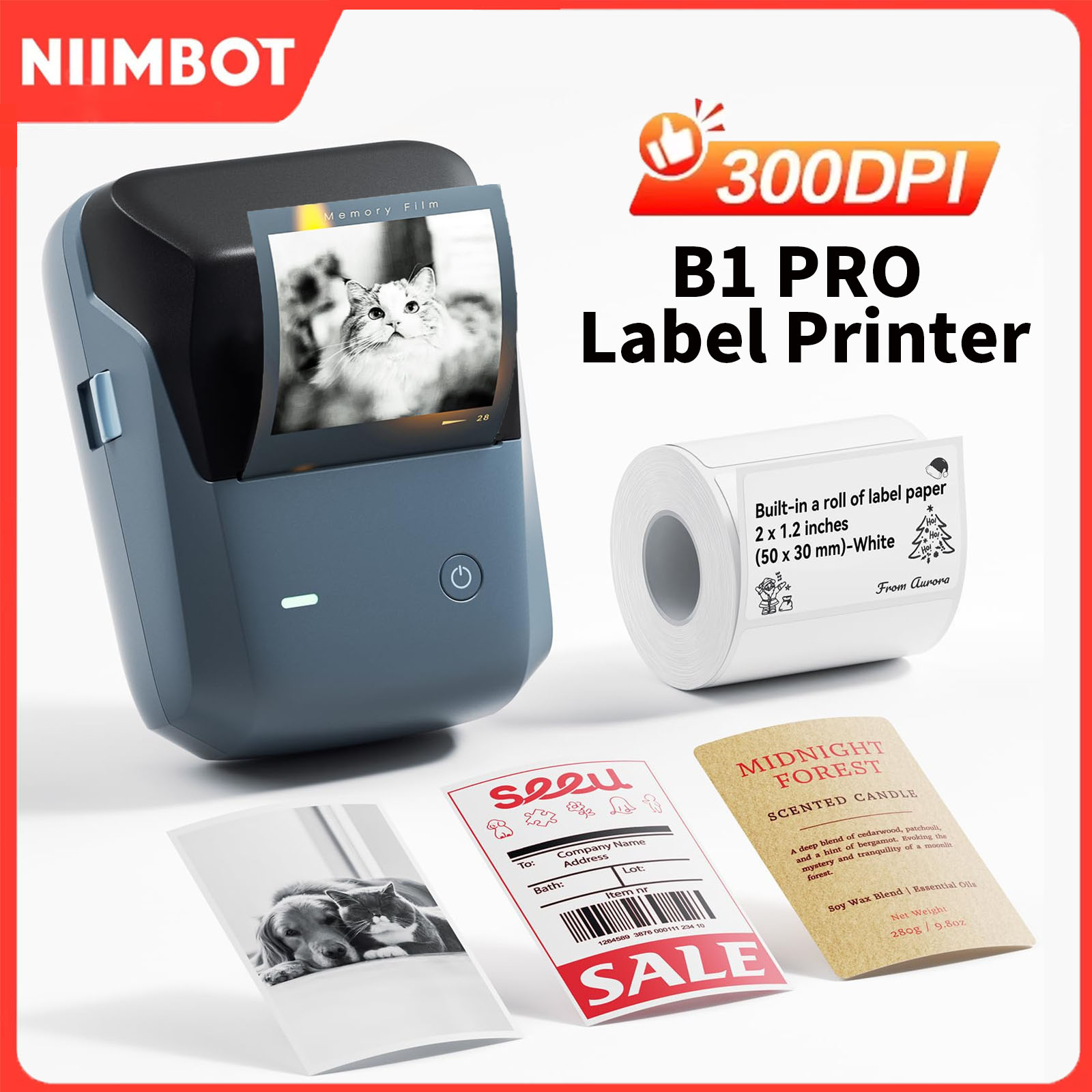 Commercial Printing Dpi - Niimbot B1/B1PRO Label Printer 200/300 DPI