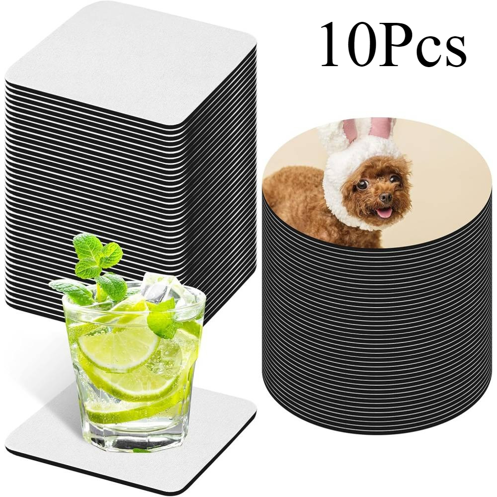 Sublimation Mug Blank - 10 Pcs Sublimation Coasters Blanks Bulk