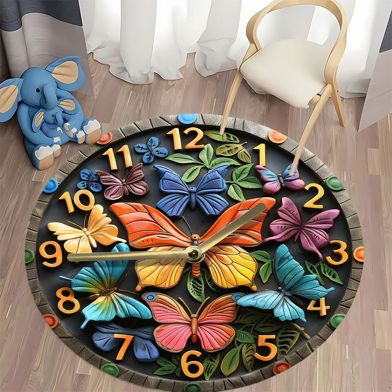 Commercial Wall Printing Machine - 3D Dimensional Butterfly Forest Wall Clock