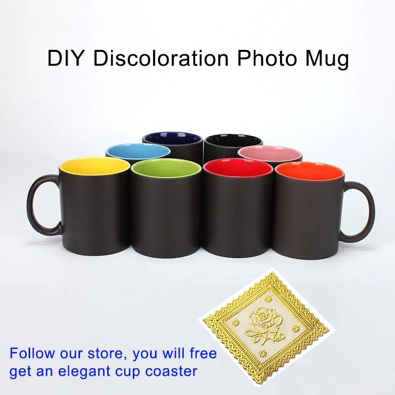 Sublimation Mug Blank - DIY Photo Black mug Magic Color