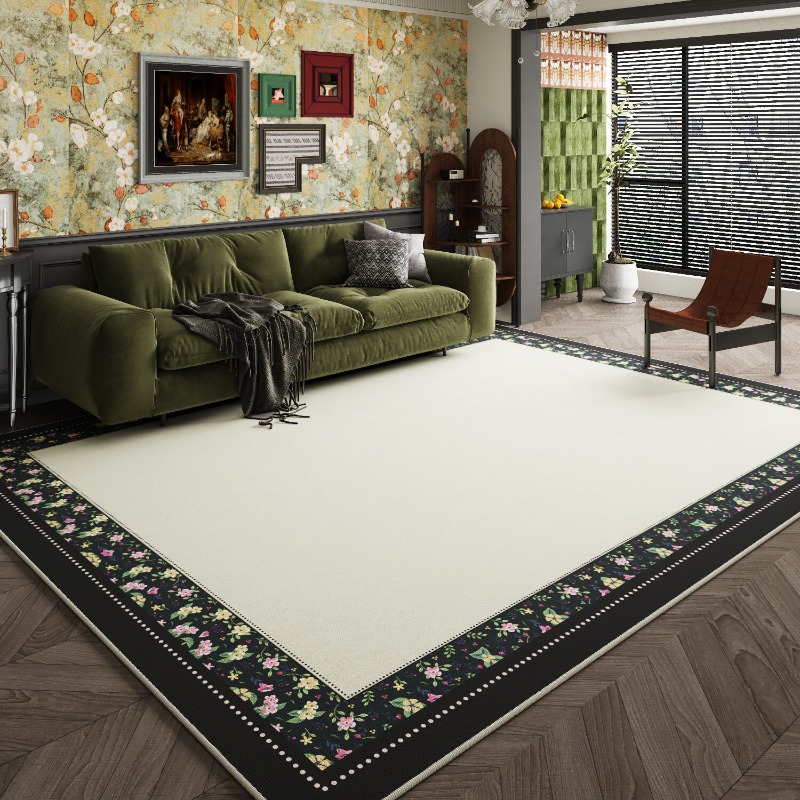 Printing On Commercial - Modern-Style Living Room Carpet Geometric Floral