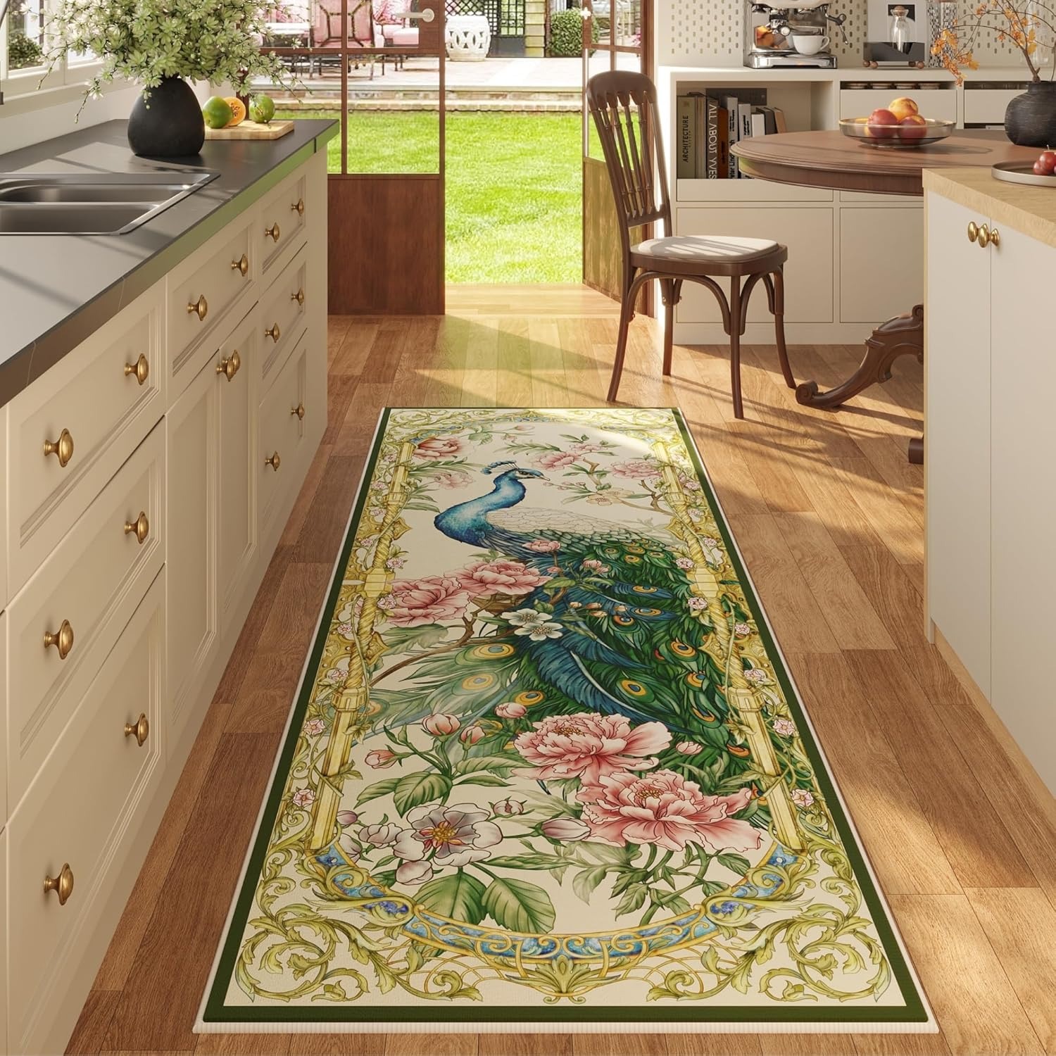 Printing On Commercial - Hallway Runner Rug Animal Floral Print