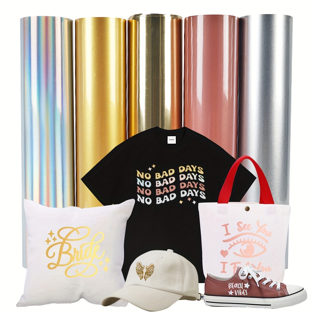 Heat Transfer Vinyl Roll - 1 Pack, PU Soft Metal Heat