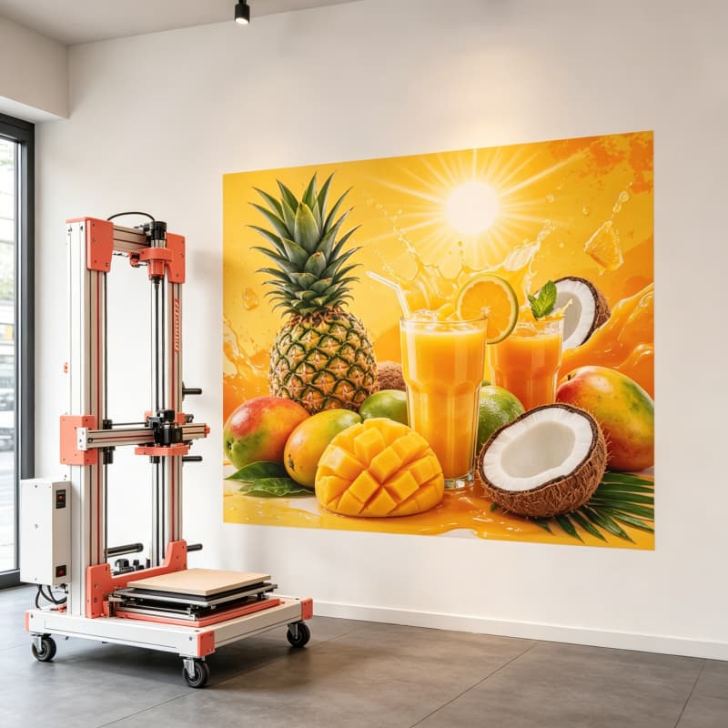 Commercial Glass Printing - Commercial Grade UV Wall Printer Vertical