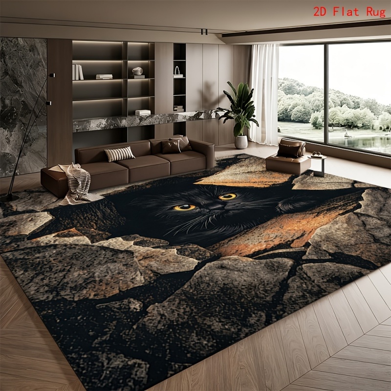 Commercial Printing Services - 2D Black Cat Rock Crack Print