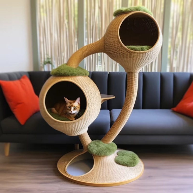 Commercial Printing House - Modern Cat Apartment House, 3D Printed