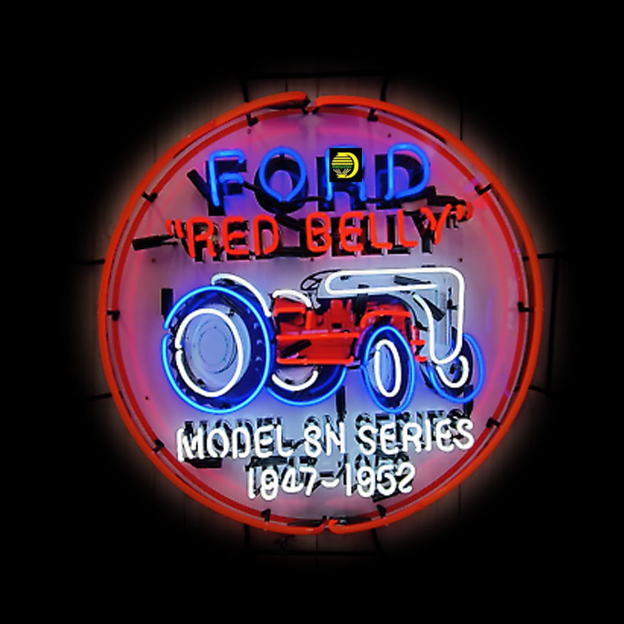 Commercial Glass Printing - For Red Belly Neon Sign Tractor