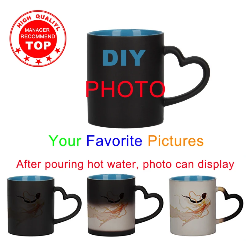 DIY photo inside Blue color Mu - Sublimation Mug Blank recension och pris