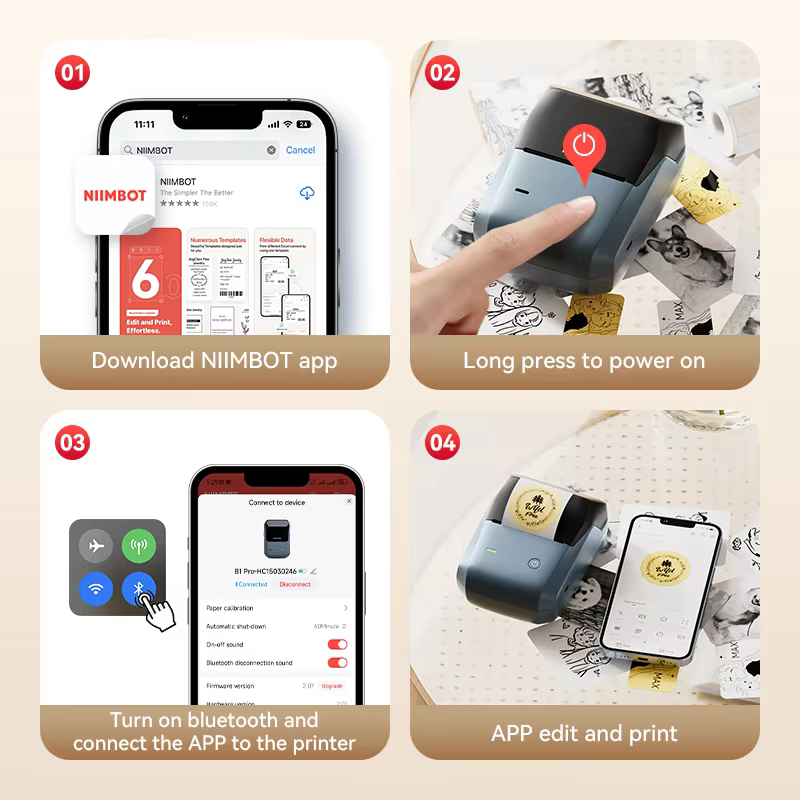 Niimbot B1/B1PRO Label Printer - Commercial Printing Dpi recension och pris