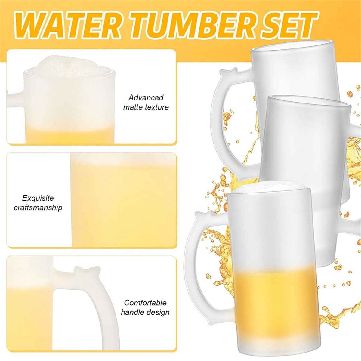 2 Pcs Sublimation Blank Beer M - Sublimation Mug Blank recension och pris