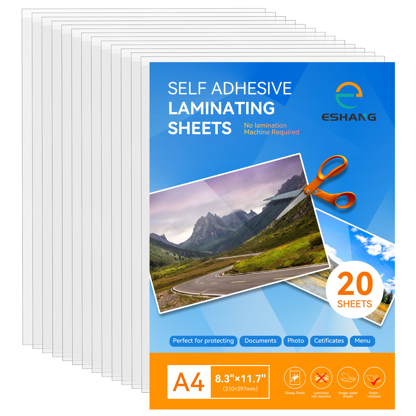 ESHANG 20Sheets Clear Cold Lam - Laminator Cold Roll recension och pris