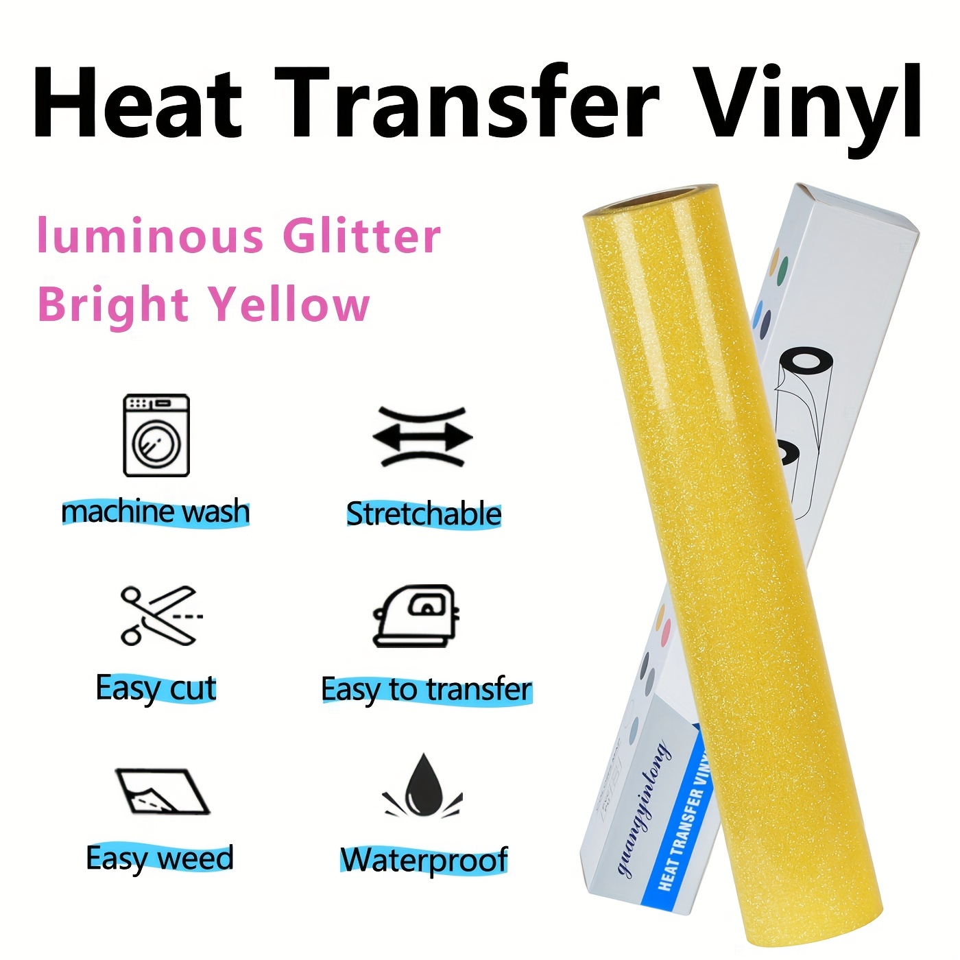 Glitter HTV Heat Transfer Viny - Heat Transfer Vinyl Roll recension och pris