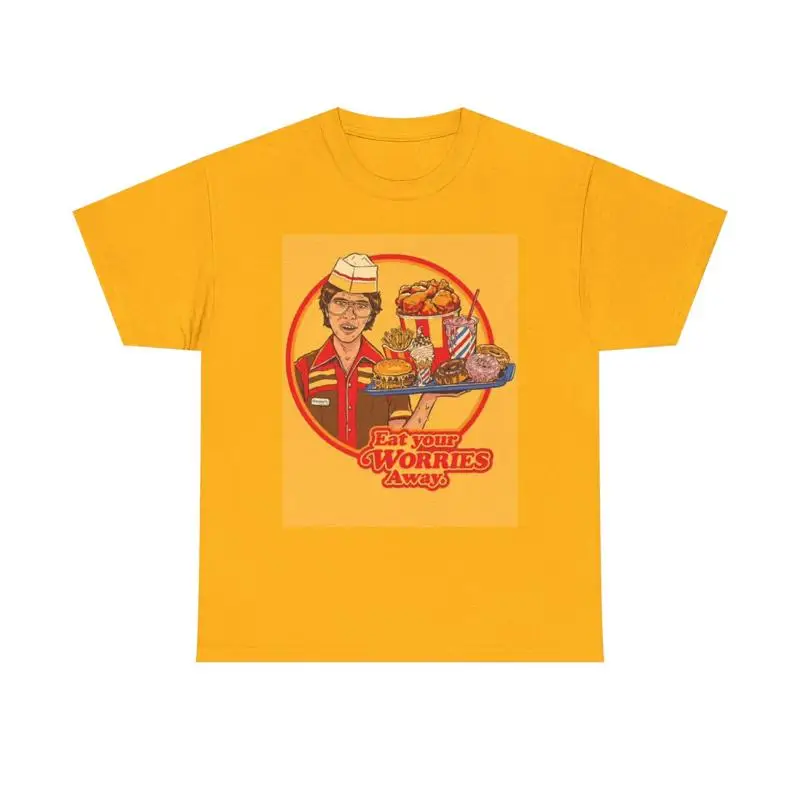 Eat Your Worries T Shirt Funny - Commercial Shirt Printing recension och pris