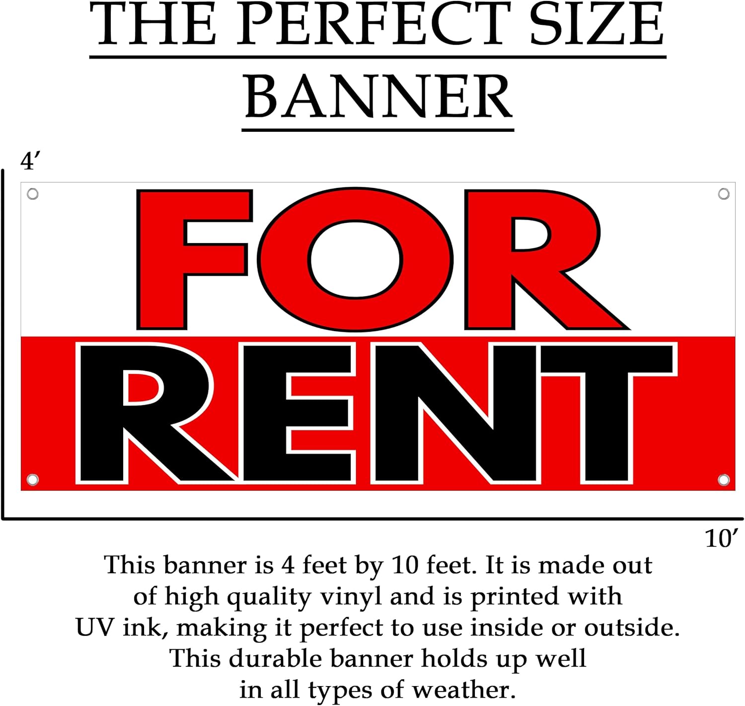 Waterproof For Rent Sign Real  - Commercial Printing House recension och pris