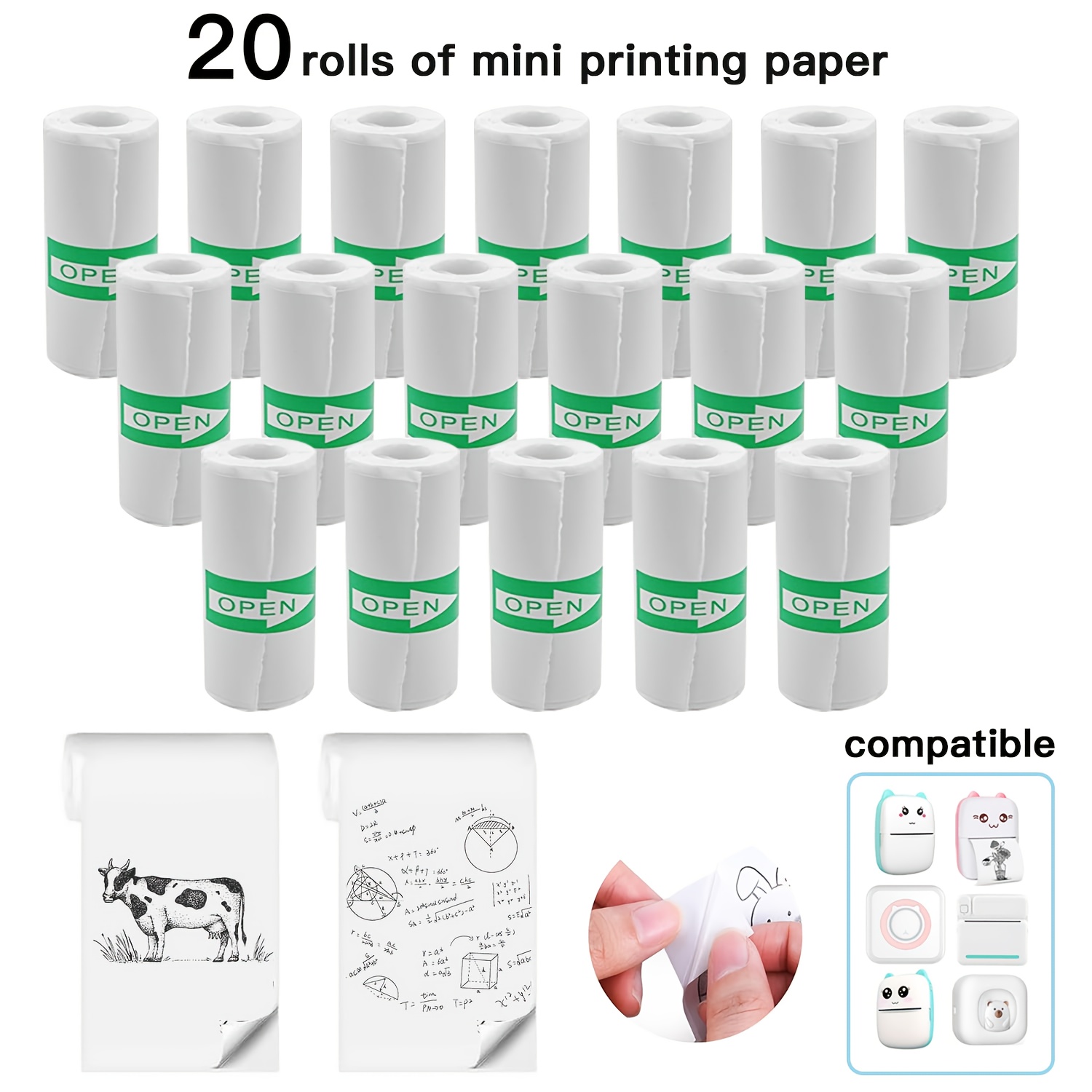20 Rolls White Thermal Sticker - Heat Transfer Vinyl Roll recension och pris