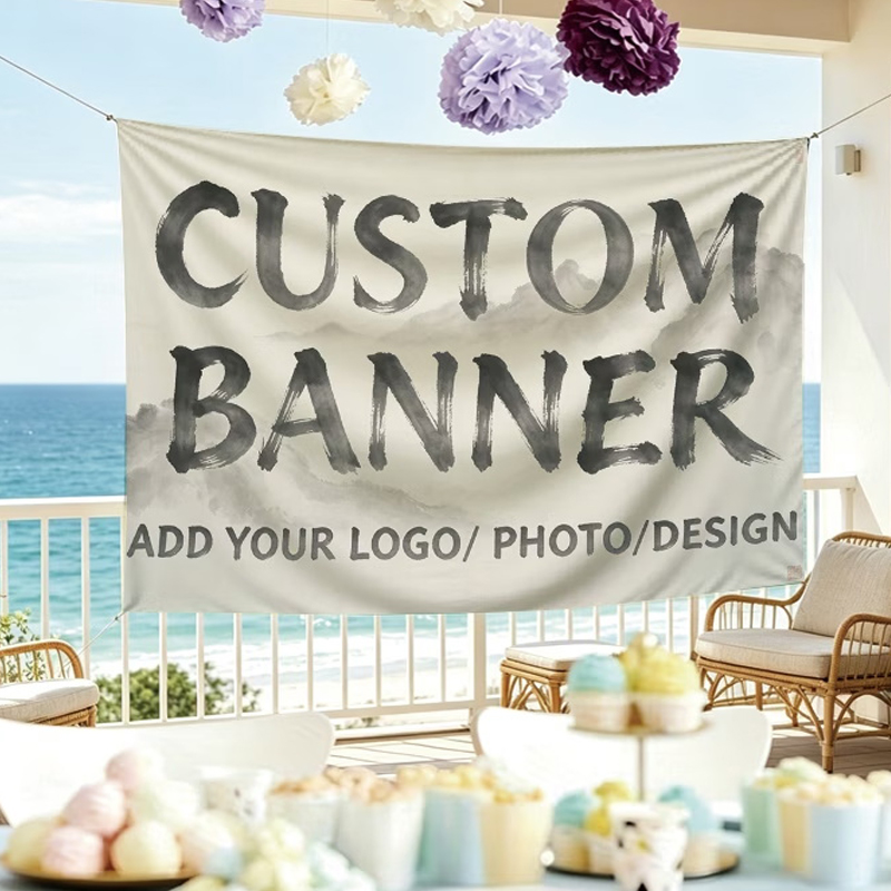 Custom Banner Flags Suitable O - Commercial Printing In Photoshop recension och pris
