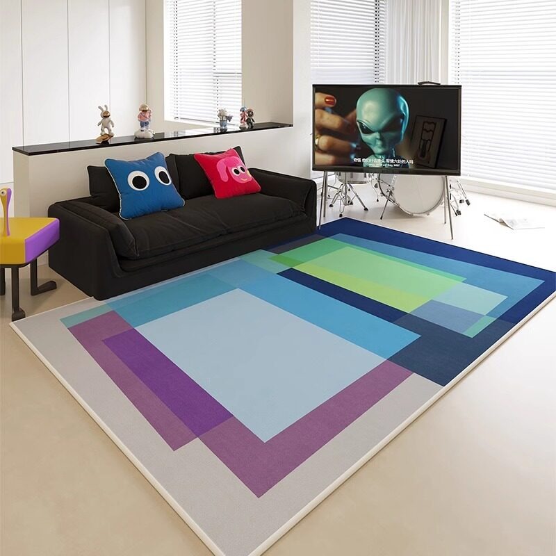 Abstract Color-blocked Print L - Printing On Commercial recension och pris