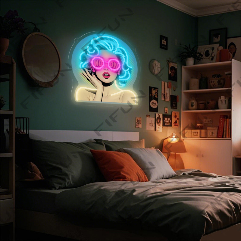 WOW Curl Girl Neon Sign UV Pri - Commercial Printing Services recension och pris
