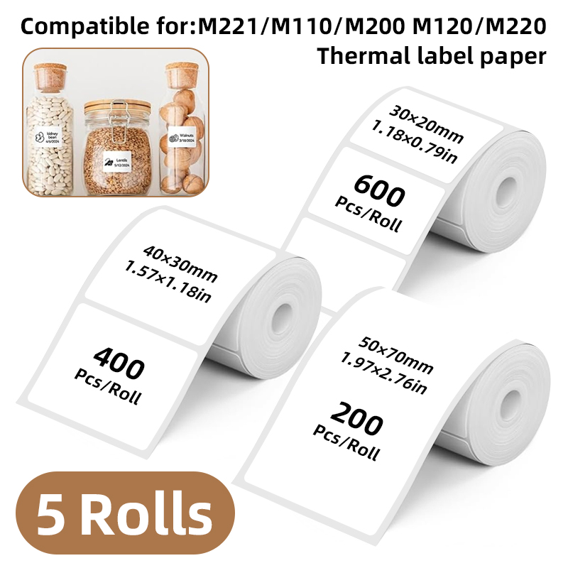 5 Rolls of White Label Sticker - Commercial Printing Services recension och pris