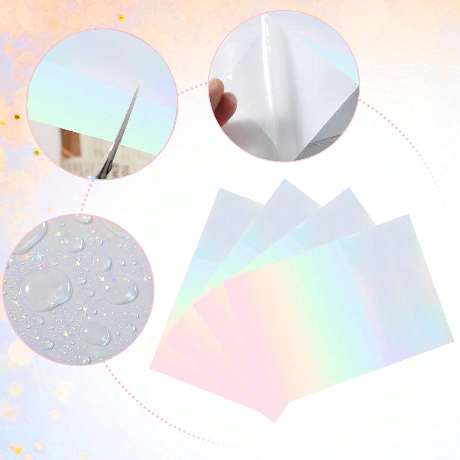 50 Sheets A6 Size Holographic  - Laminator Cold Roll recension och pris