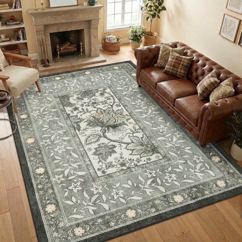 Retro Plant Print Carpet for L - Commercial Printing Online recension och pris